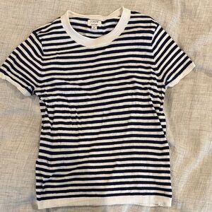 J. Crew women’s Navy and White Striped Tee